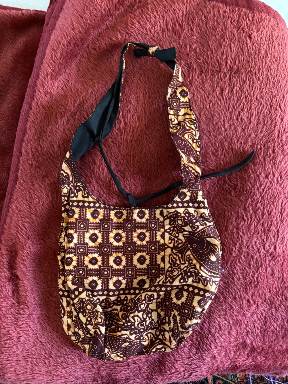 Vintage Handmade Abstract Animal Print Bag